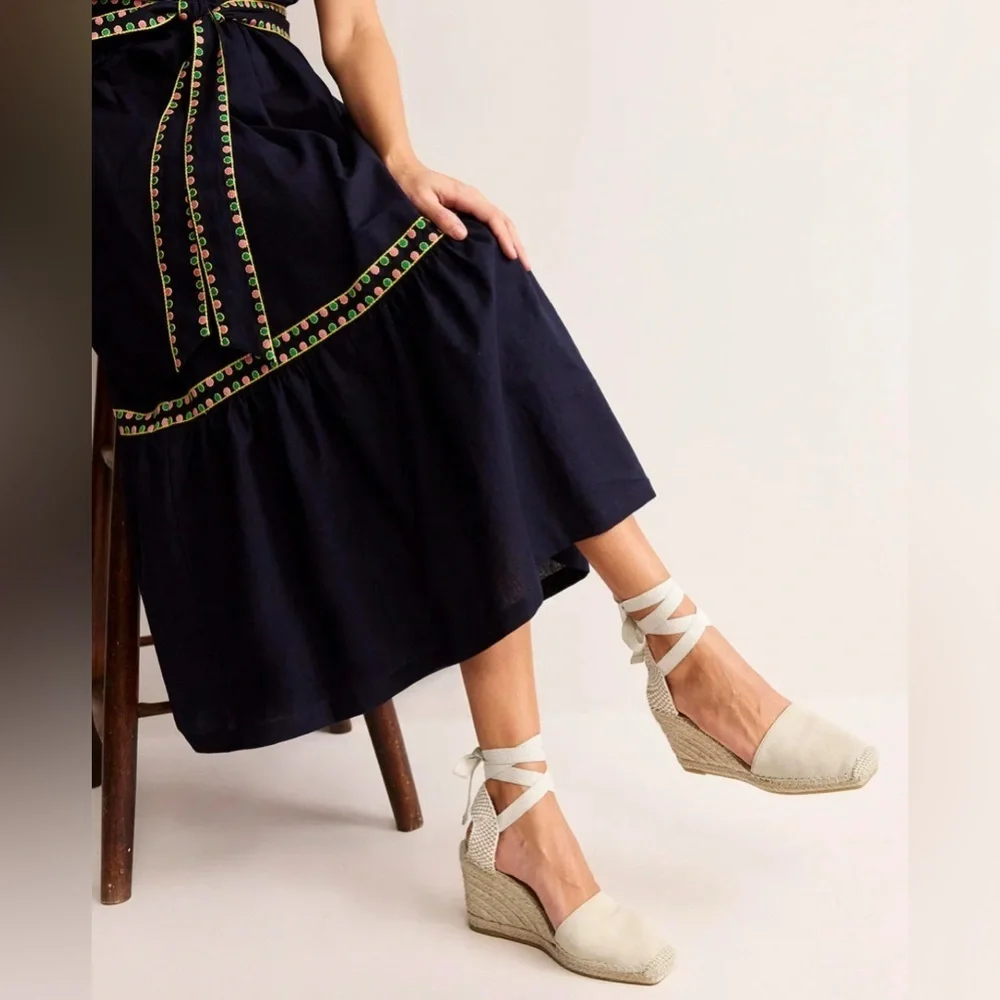 Boden Cassie Espadrille Wedges, Size 40/‎ US 9